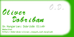 oliver dobriban business card